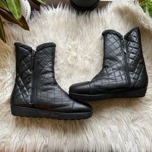 Black Quilted Snow Boots 11